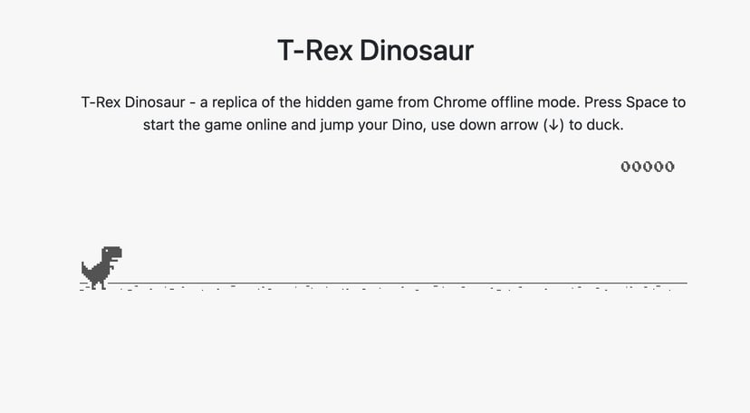 Dinosaur Game Screenshot