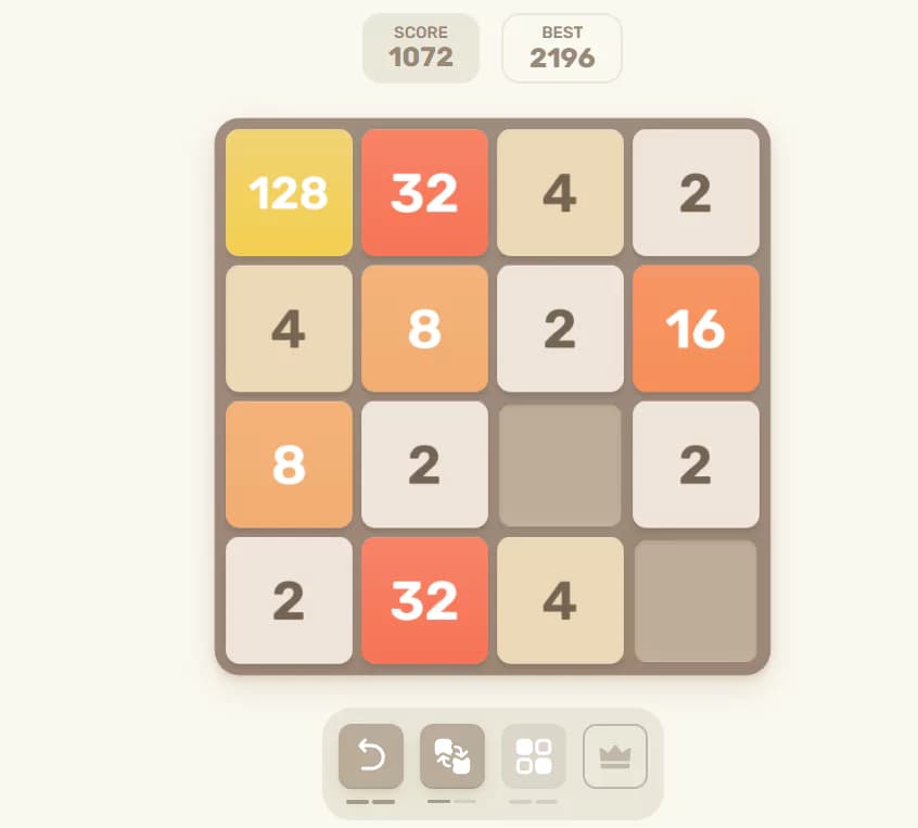 2048 Game Screenshot