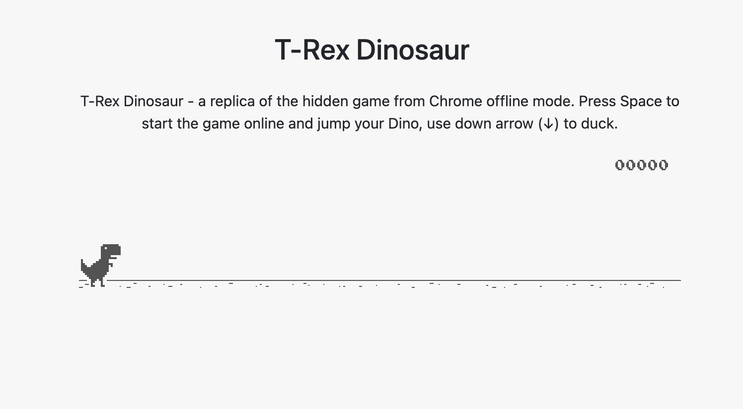 Dinosaur Game