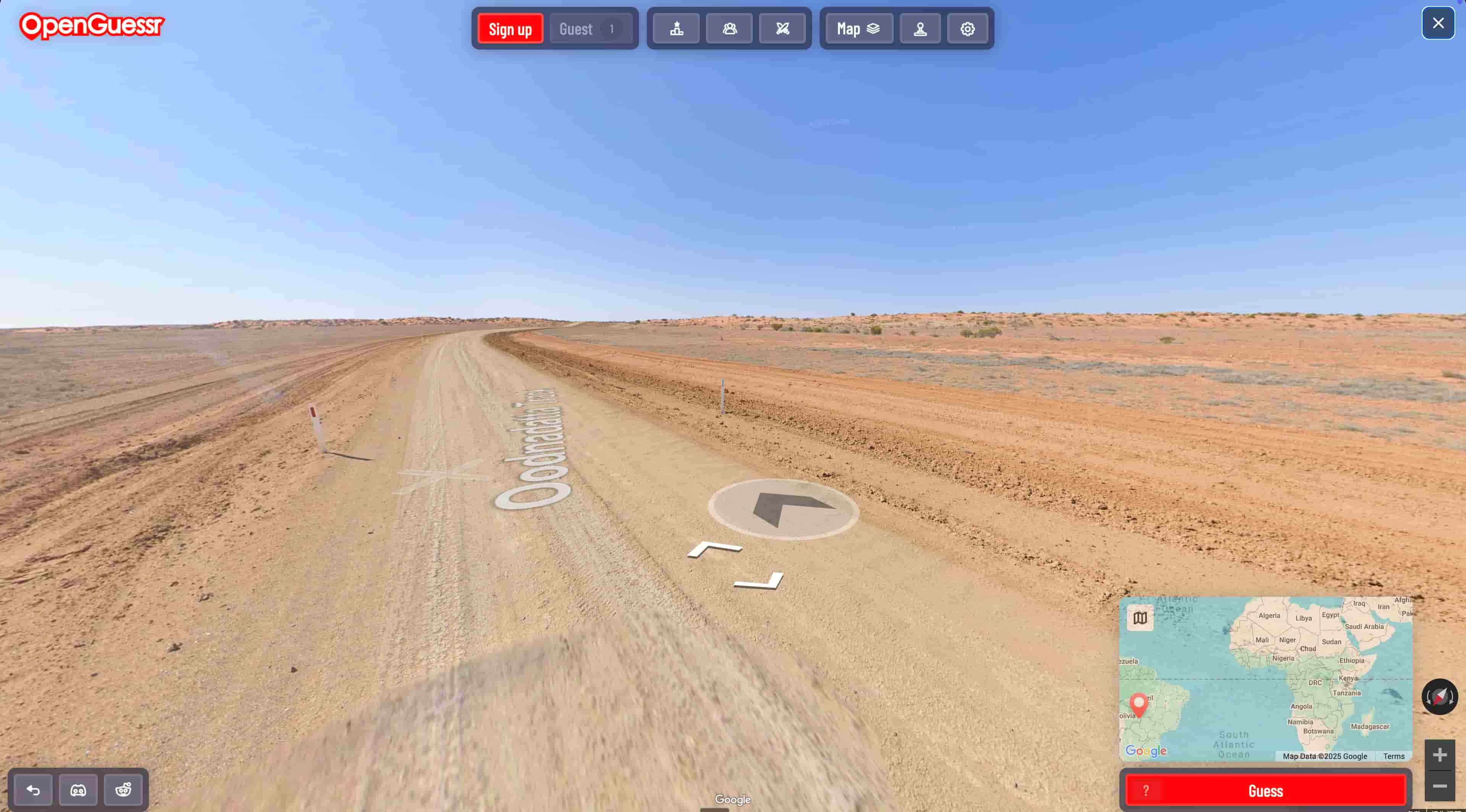 GeoGuessr Gameplay Screenshot